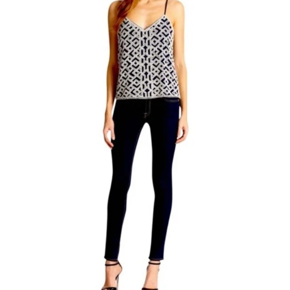 Parker Beaded Silk top size S - Picture 2 of 14